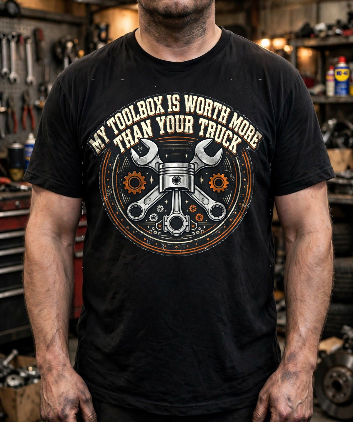 My Toolbox Is Worth More Than Your Truck – Funny Mechanic T-Shirt