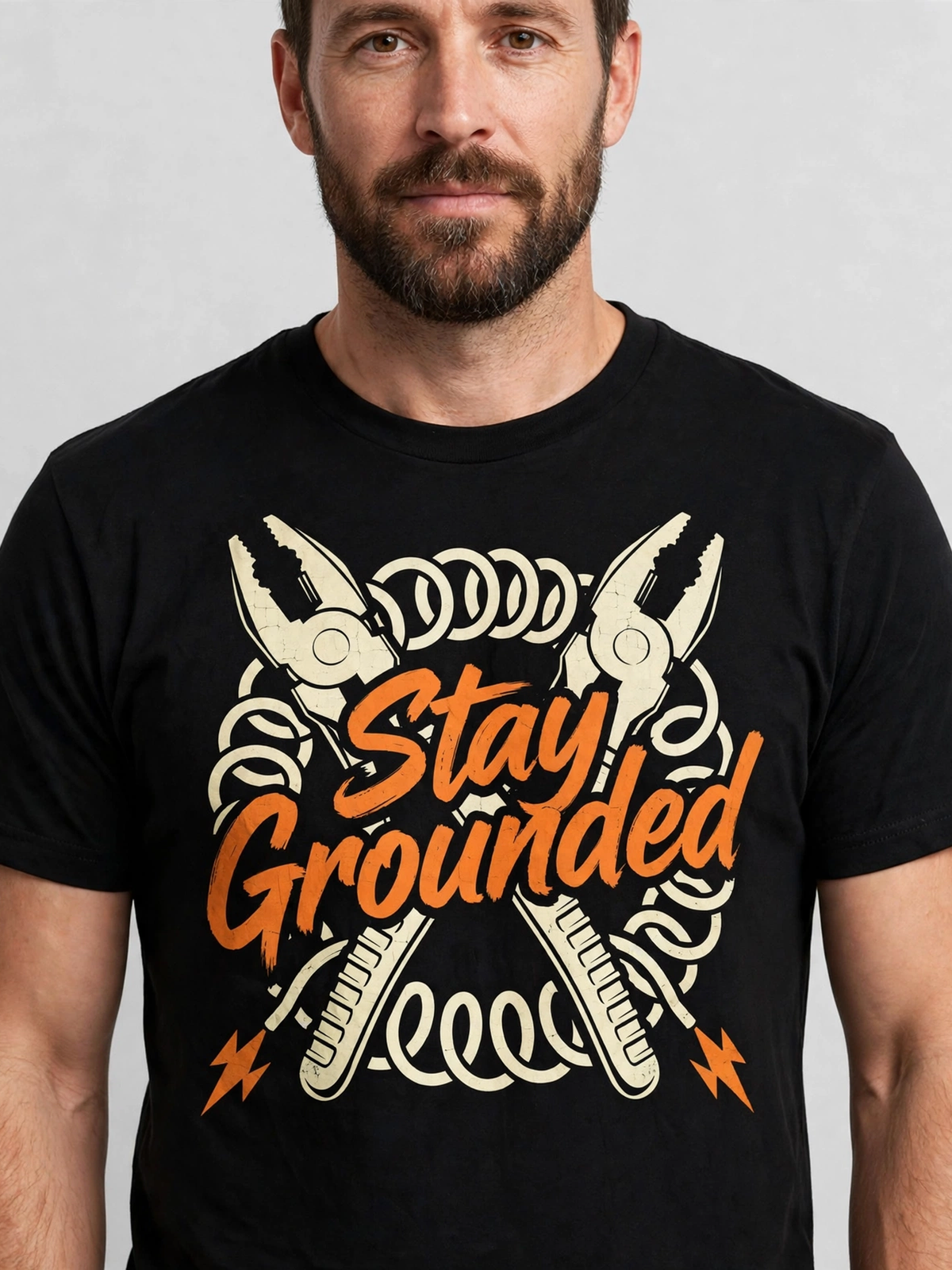 Stay Grounded Funny Electrician T-Shirt
